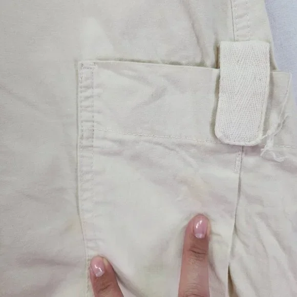 Jaded London Ecru Parachute Cargo Pants Size Small Baggie 30" Elastic Waist - Picture 13 of 15